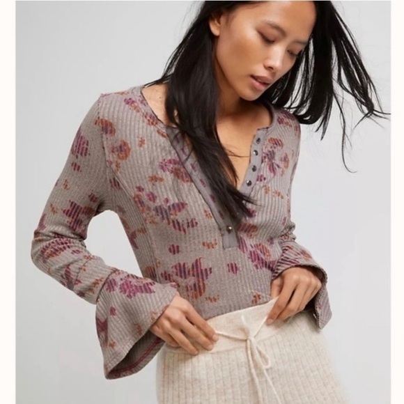 Free People Layer Me Henley Top - Picture 9 of 9